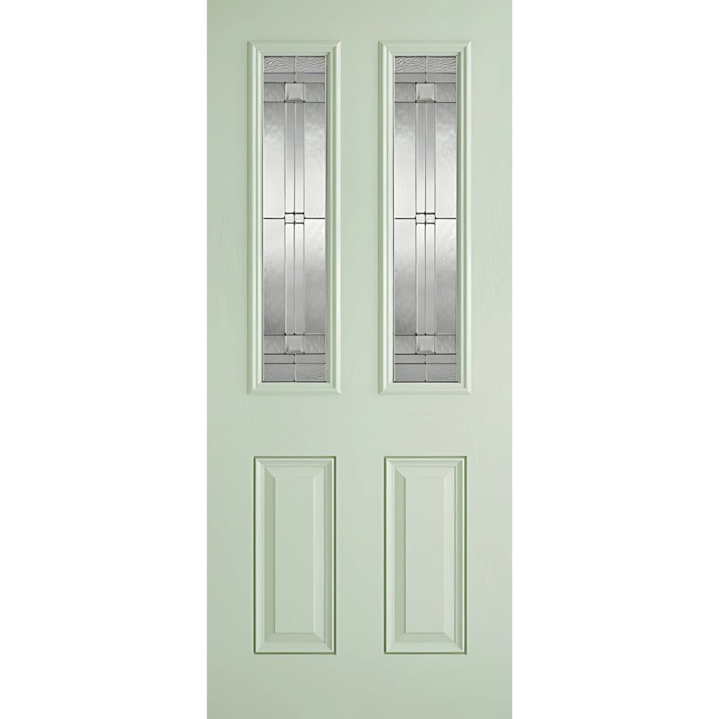 LPD Doors GRP Green & White Malton Glazed External Door