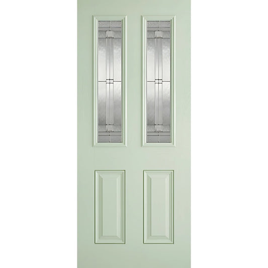 LPD Doors GRP Green & White Malton Glazed External Door