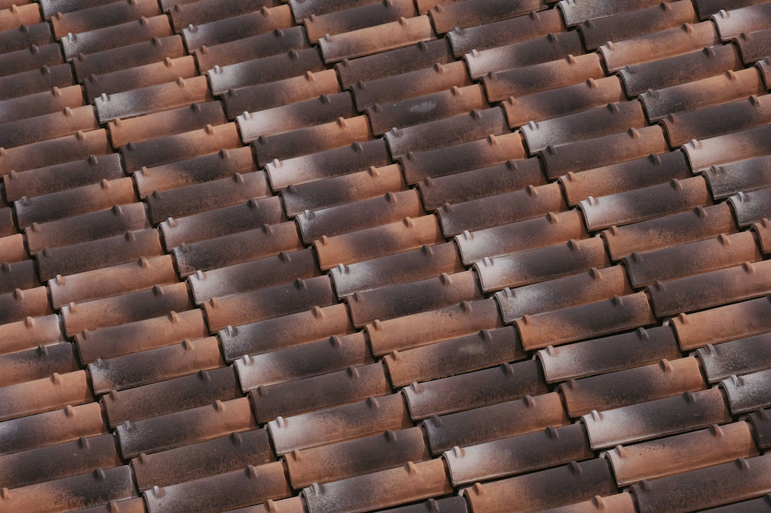 brown and white roof tiles