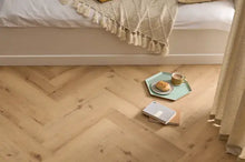 Woodpecker Craft Camel Oak Herringbone Stratex Wood Flooring With Built In Underlay (1.44m2)