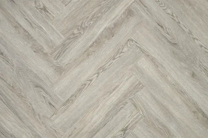 Woodpecker Craft Rain Oak Herringbone Stratex Wood Flooring With Built In Underlay (1.44m2)