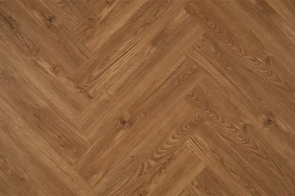 Woodpecker Craft Fall Oak Herringbone Stratex Wood Flooring With Built In Underlay (1.44m2)