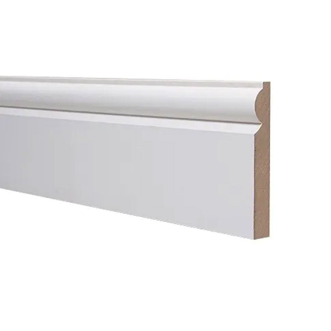 18x119mm 4.4m MR Primed Torus MDF Skirting Board - JJ Building Materials