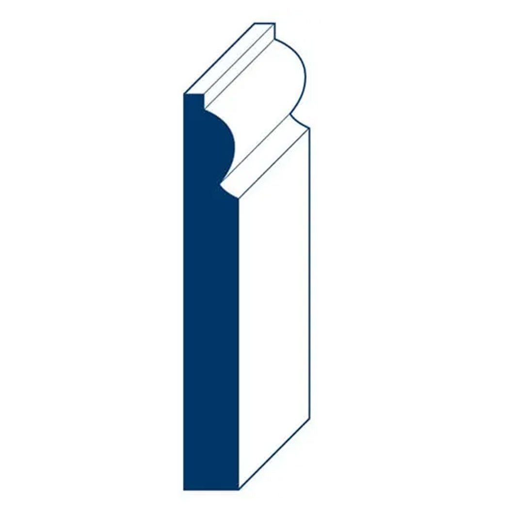18x119mm 4.4m MR Primed Torus MDF Skirting Board - JJ Building Materials