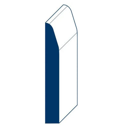 18x144mm 4.4m MR Primed Chamfered & Rounded MDF Skirting Board - JJ Building Materials