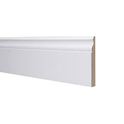 18x144mm 4.4m MR Primed Ogee MDF Skirting Board - JJ Building Materials