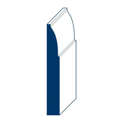 18x144mm 4.4m MR Primed Ovolo MDF Skirting Board - JJ Building Materials