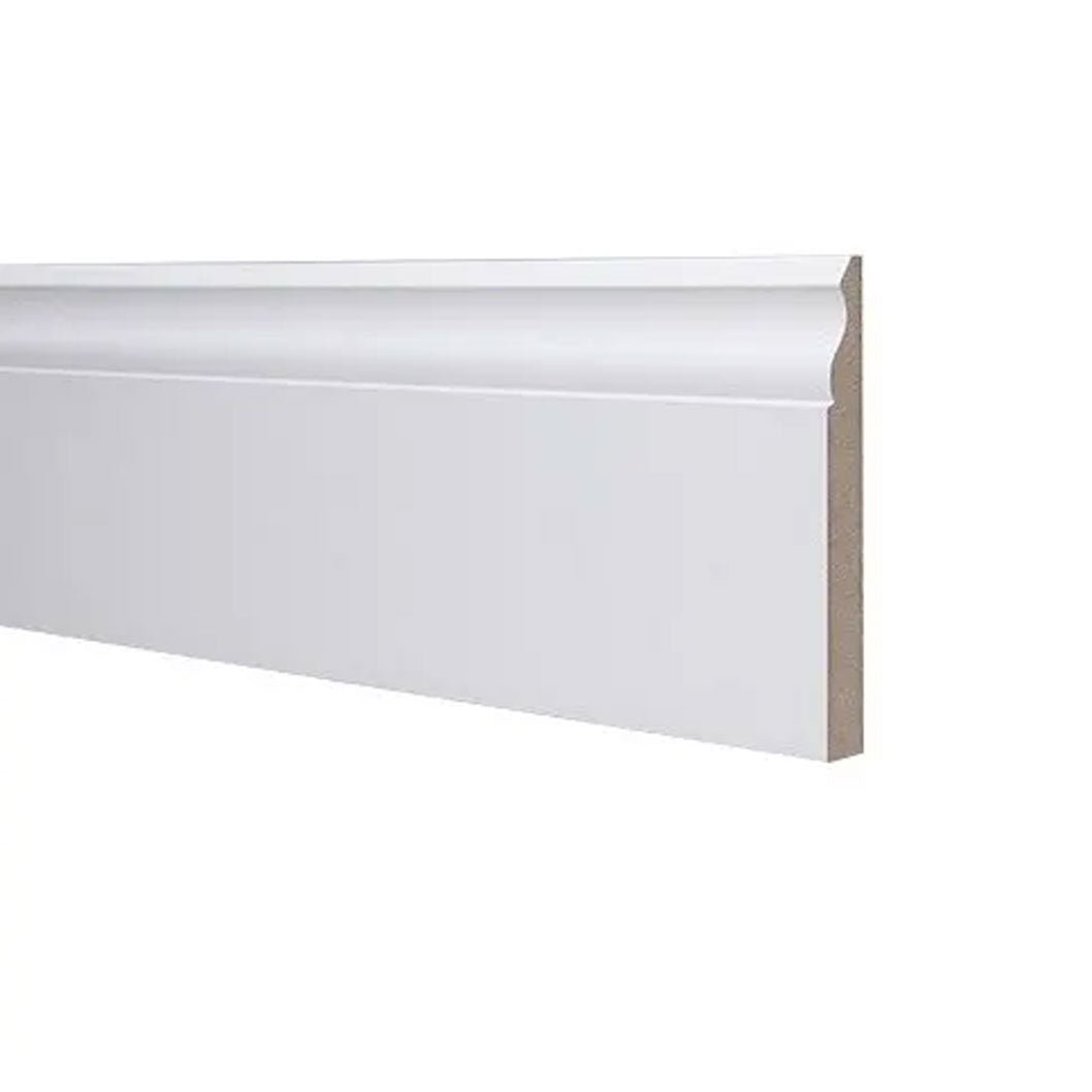 18x168mm 4.4m MR Primed Ogee MDF Skirting Board - JJ Building Materials