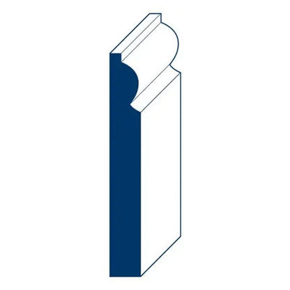 18x168mm 4.4m MR Primed Torus MDF Skirting Board - JJ Building Materials