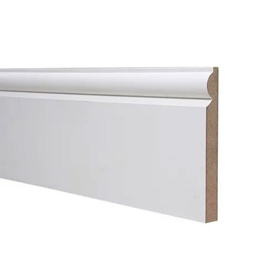 18x168mm 4.4m MR Primed Torus MDF Skirting Board - JJ Building Materials