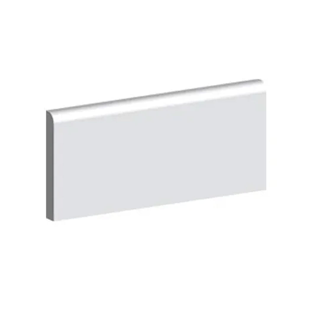 18x44mm 2.2m MR Primed Round One Edge 9mm Radius MDF Skirting Board - JJ Building Materials