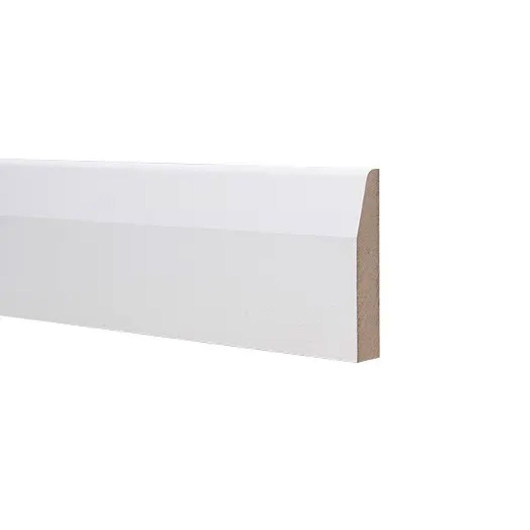 18x94mm 4.4m MR Primed Chamfered & Rounded MDF Skirting Board - JJ Building Materials