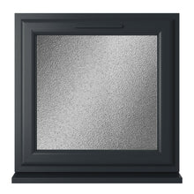 Crystal UPVC Window Grey 7016 External White Int Top Opener Obscure Glazing