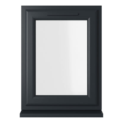 Crystal UPVC Grey 7016 Casement Window White Int Left Side Hung Clear Glazing
