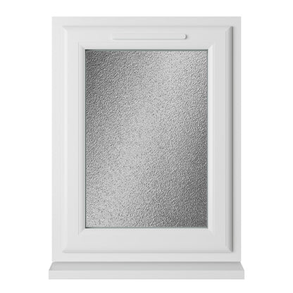 Crystal UPVC White Casement Window Right Hand Side Hung Obscure Glazing