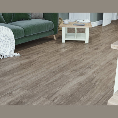 SPC Click Flooring Brushed Oak 1220mm x 180mm with Built-in Underlay - Pack of 10