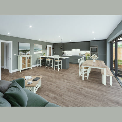 SPC Click Flooring Brushed Oak 1220mm x 180mm with Built-in Underlay - Pack of 10