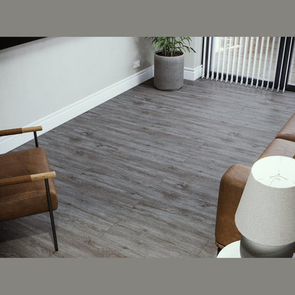 SPC Click Flooring Slate Grey 1220mm x 180mm with Built-in Underlay - Pack of 10