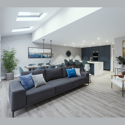 SPC Click Flooring Pebble Grey 1220mm x 180mm with Built-in Underlay - Pack of 10