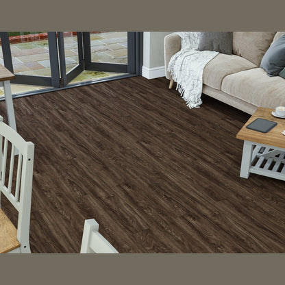 SPC Click Flooring Dark Oak 1220mm x 180mm with Built-in Underlay - Pack of 10