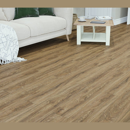 SPC Click Flooring Amber Oak 1220mm x 180mm with Built-in Underlay - Pack of 10