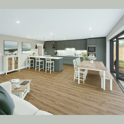 SPC Click Flooring Amber Oak 1220mm x 180mm with Built-in Underlay - Pack of 10