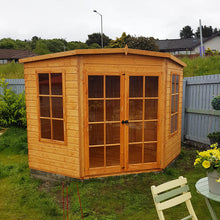 Shire Hampton 8x8ft Corner Double Door T&G  Wooden Summerhouse
