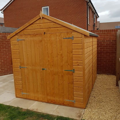 Shire Warwick 8x6ft T&G Double Door Apex Wooden Shed