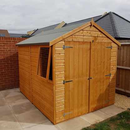 Shire Warwick 8x6ft T&G Double Door Apex Wooden Shed