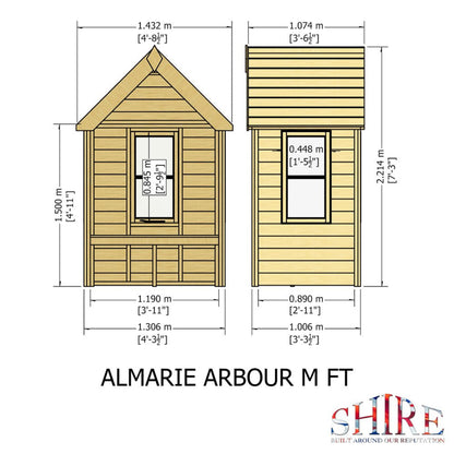 Shire Almarie Arbour  Pressure Treated 4 x 3ft