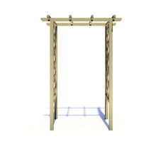 Shire 4x3ft Arch Trellis Pressure Treated Pergola