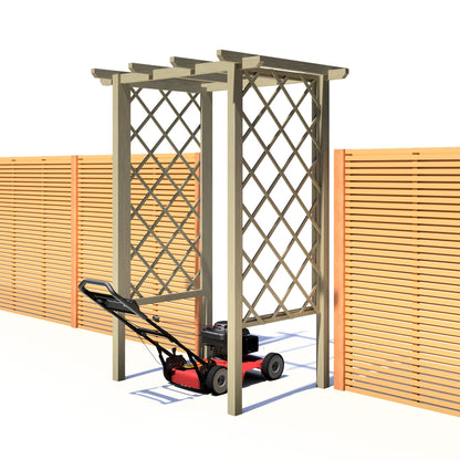 Shire 4x3ft Arch Trellis Pressure Treated Pergola