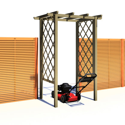 Shire 4x3ft Arch Trellis Pressure Treated Pergola