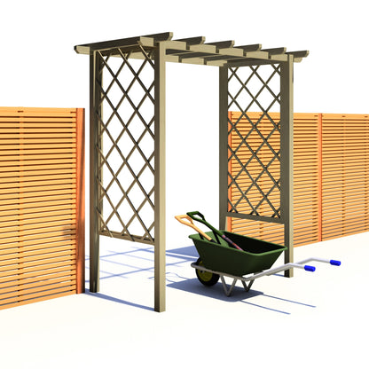 Shire 6x3FT Arch Trellis Pressure Treated Pergola