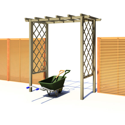 Shire 6x3FT Arch Trellis Pressure Treated Pergola