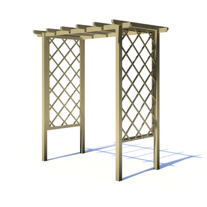 Shire 6x3FT Arch Trellis Pressure Treated Pergola