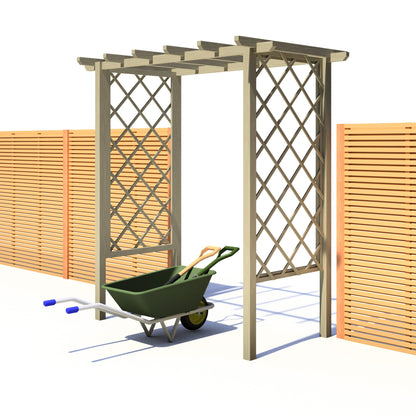 Shire 6x3FT Arch Trellis Pressure Treated Pergola