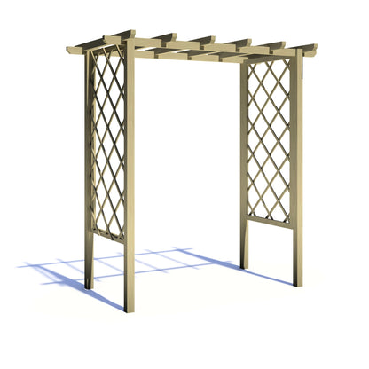 Shire 6x3FT Arch Trellis Pressure Treated Pergola