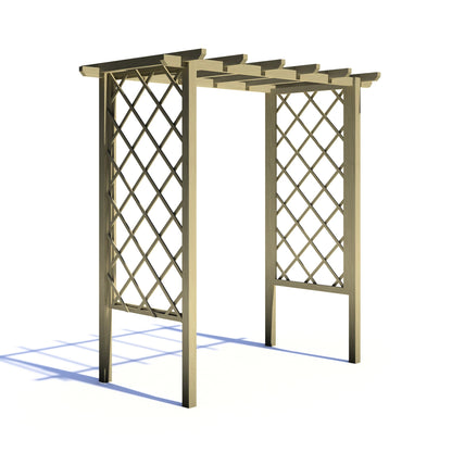 Shire 6x3FT Arch Trellis Pressure Treated Pergola