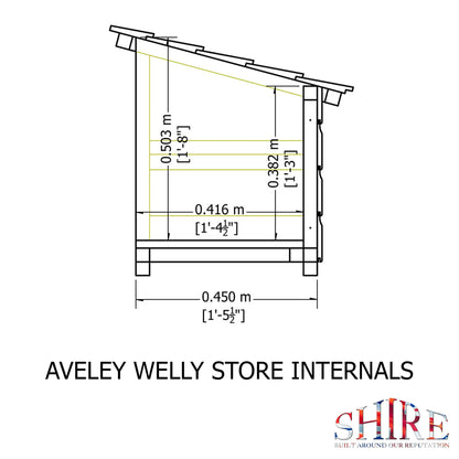 Shire Aveley 3.2 x 1.5ft Welly Store