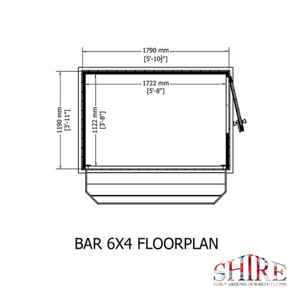 Shire Apex Outdoor Bar & Storage 6x4ft