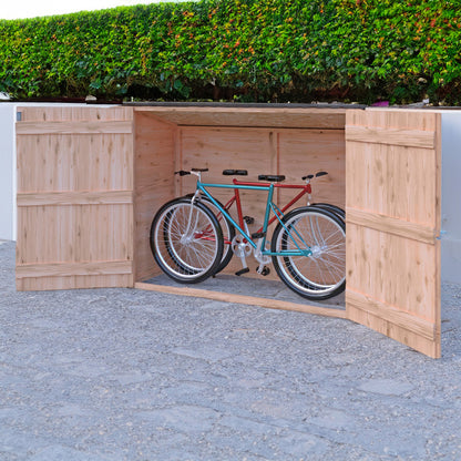 Shire 6.14 x 2.3ft Double Door Shiplap Pent Bike Shed
