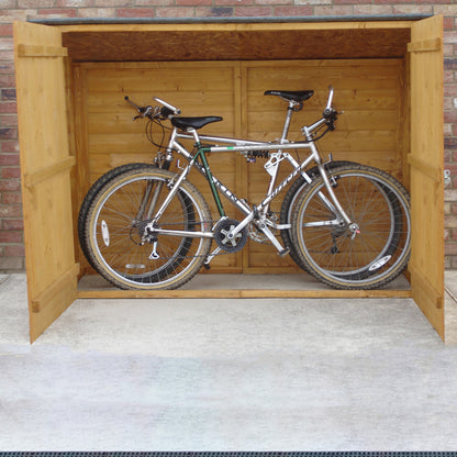 Shire 6.14 x 2.3ft Double Door Shiplap Pent Bike Shed
