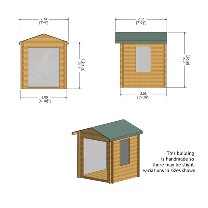 Shire Barnsdale Log Cabin With 19mm Log Thickness