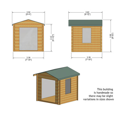 Shire Barnsdale Log Cabin With 19mm Log Thickness