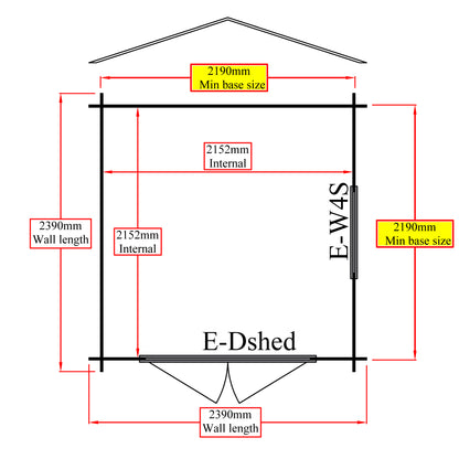 Shire Bradley Log Cabin With 19mm Log Thickness