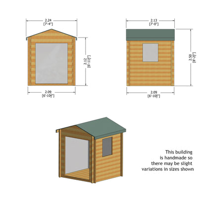 Shire Bradley Log Cabin With 19mm Log Thickness