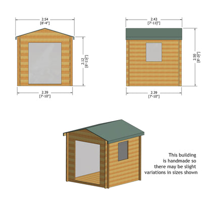 Shire Bradley Log Cabin With 19mm Log Thickness