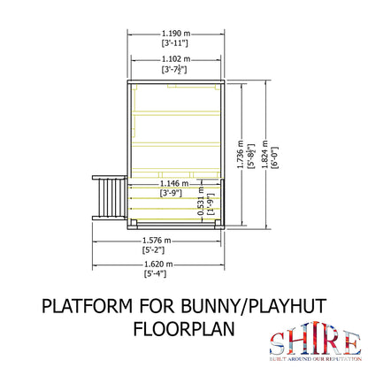 Shire 4x4ft Bunny Kids Playhouse