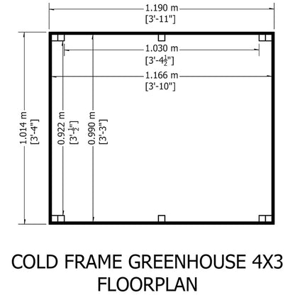 Shire Holkham Pressure Treated Cold Frame